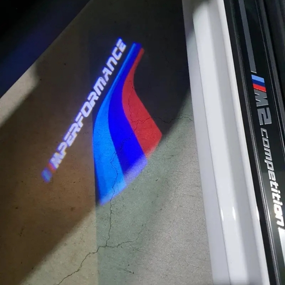 2 BMW performance car door projector lights - Picture 1 of 4